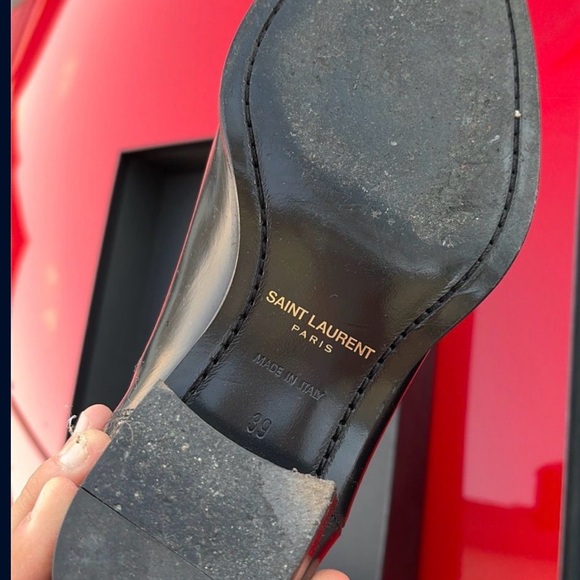 Saint Laurent Glossy Black Men's Boots - Picture 4 of 5